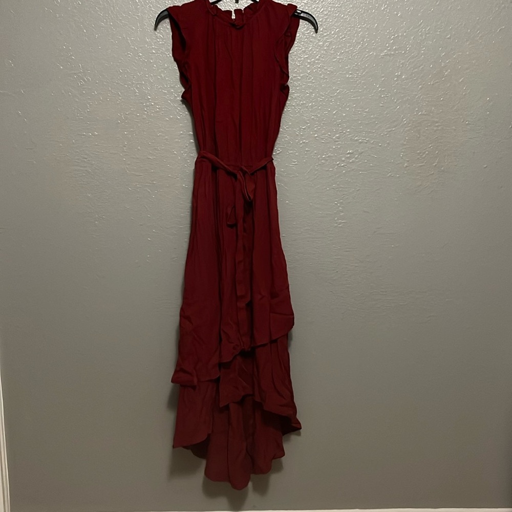 Maroon maxi dress